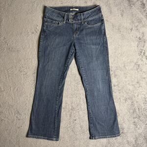 Lee Bootcut Low Rise Jeans Womens 12 Short Stretch Denim 32x29 Y2K